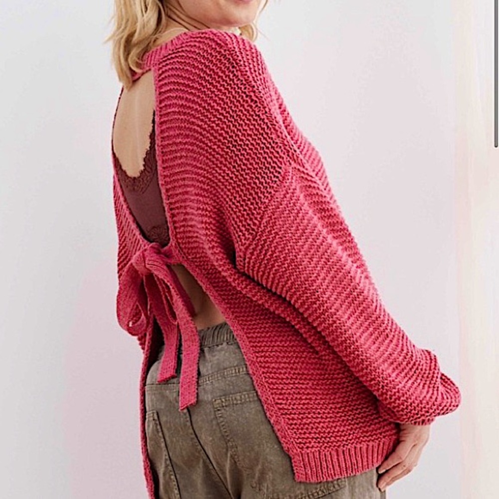 Aerie Open Tie Back Sweater Small